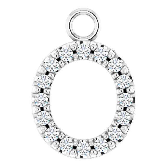 14K Solid Gold & Diamond Initial Pendant (A–Z) - View 43