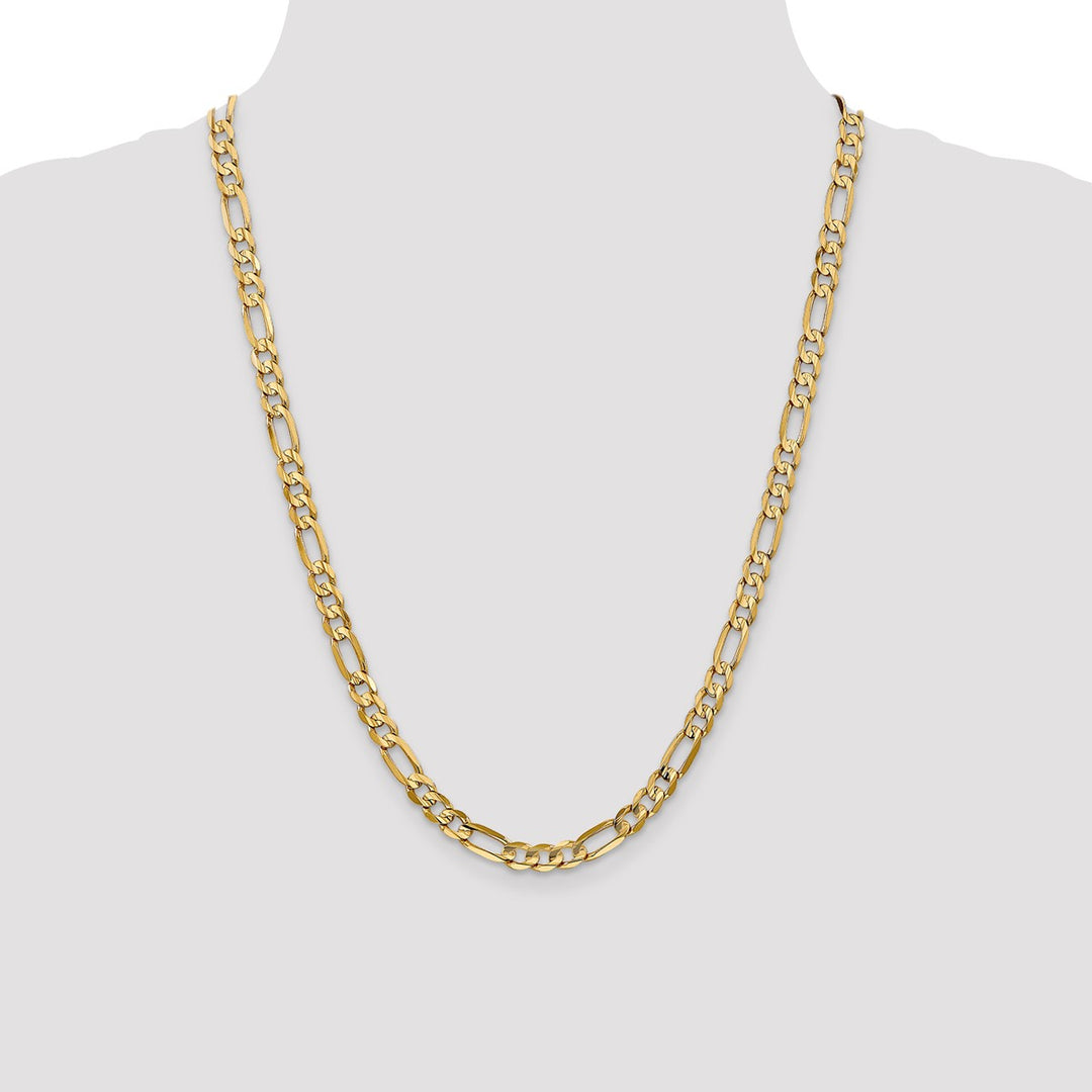 Gold 6mm Figaro Chain, 24