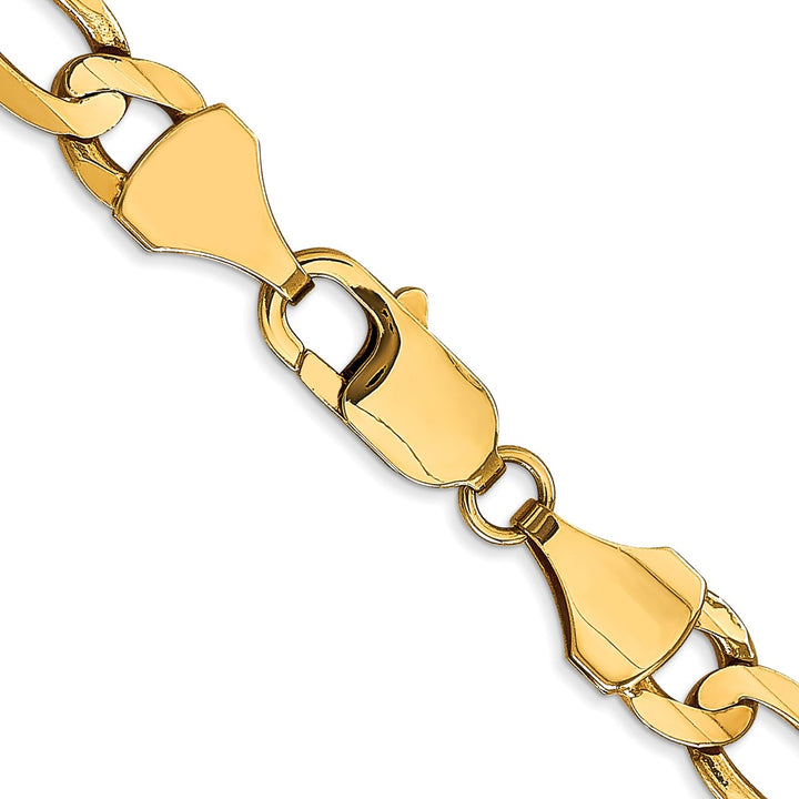 Gold 7.5mm Figaro Bracelet, 20"