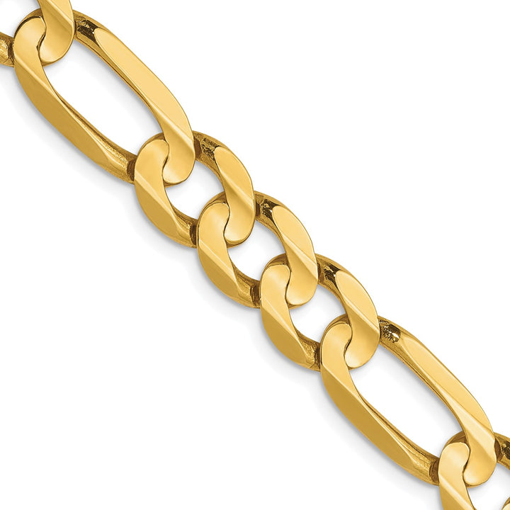 Gold 7.5mm Figaro Bracelet, 20"