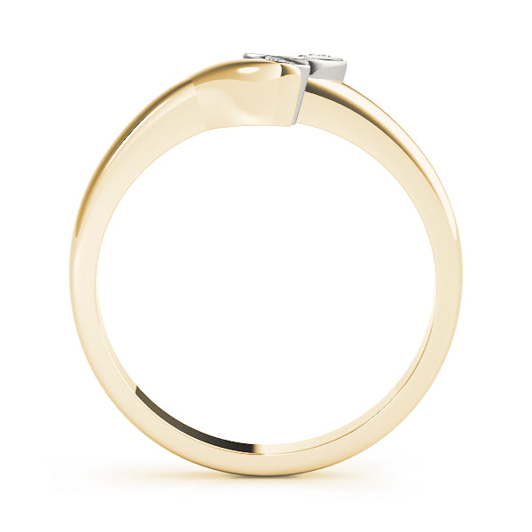 0.05CTW 14K Gold Diamond Leaf Design Fancy Matching Style Band