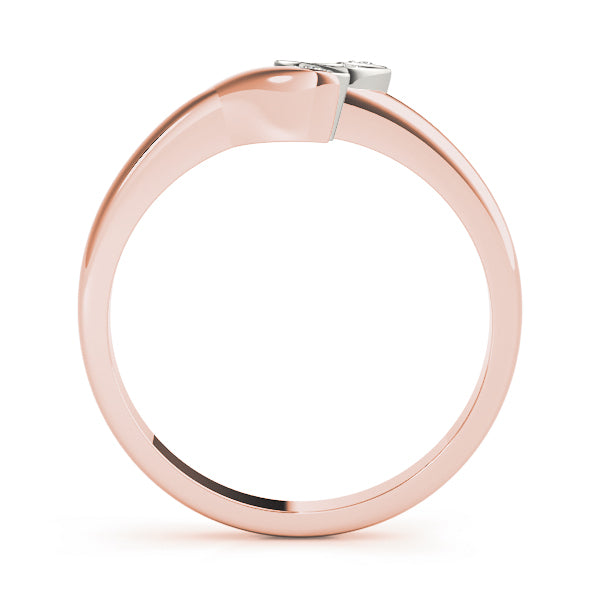 0.05CTW 14K Gold Diamond Leaf Design Fancy Matching Style Band