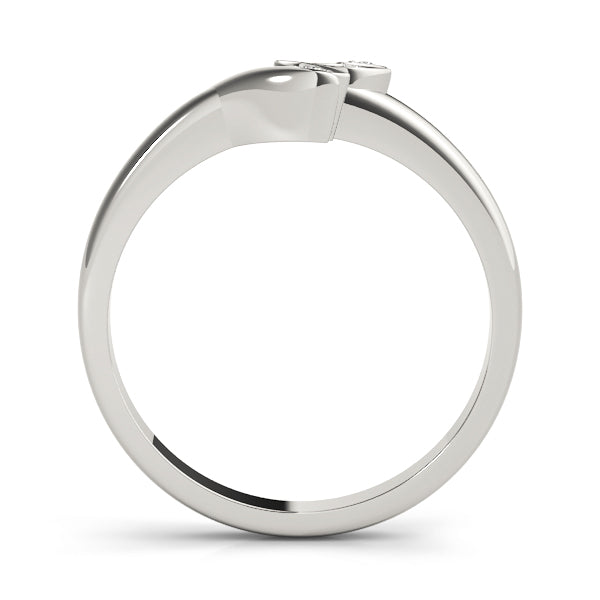 0.05CTW 14K Gold Diamond Leaf Design Fancy Matching Style Band