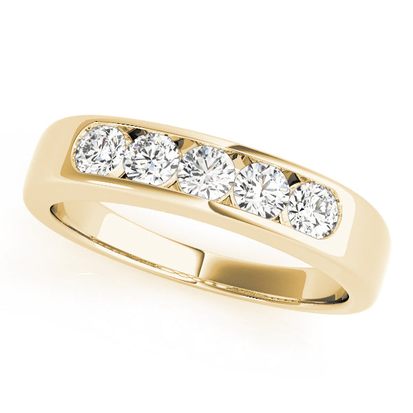 0.50CTW 14K Gold 5 Stone Channel Set Diamond Band