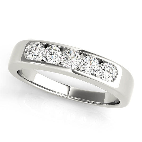0.50CTW 14K Gold 5 Stone Channel Set Diamond Band