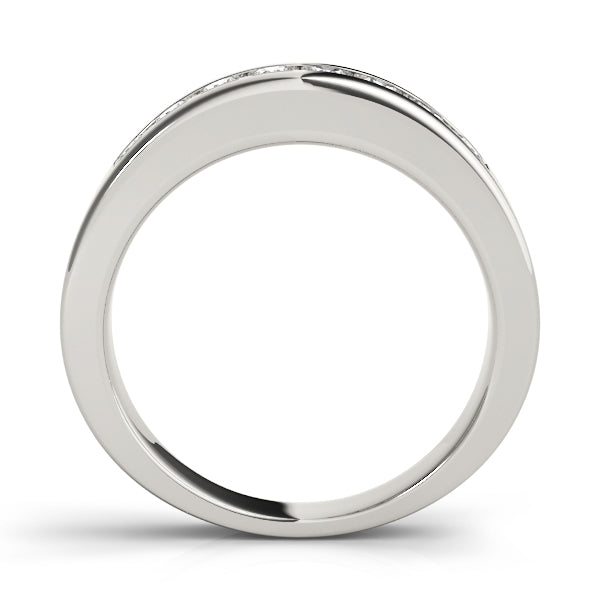 0.40CTW 14K Round Brilliant Cut 8 Stone Diamond Channel Set Band