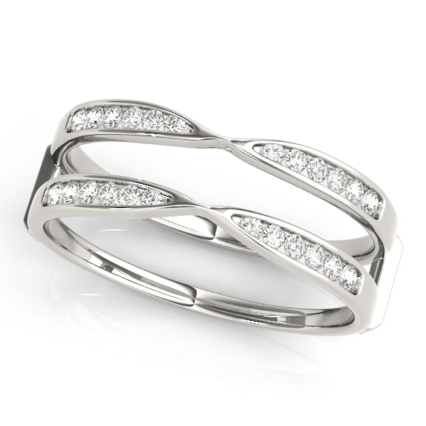 0.25CTW 14K Gold Diamond Ring Jacket Double Band Design