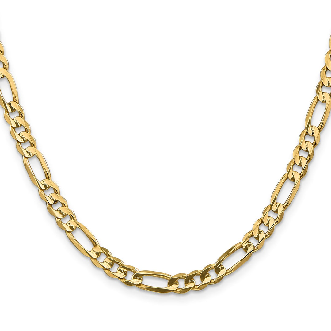 Gold 5.25mm Figaro Chain, 18