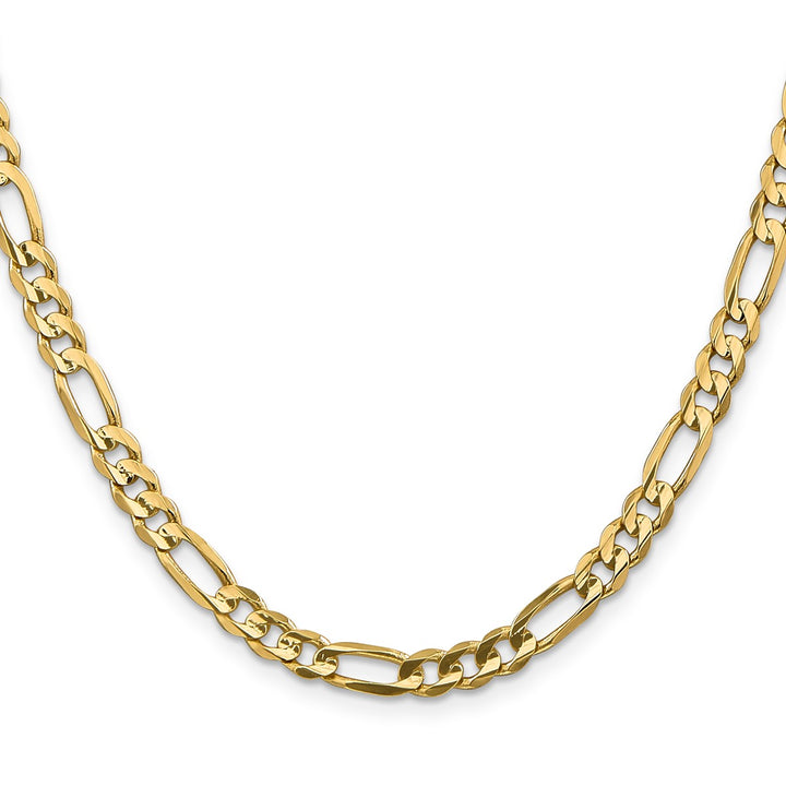 Gold 5.25mm Figaro Chain, 18"