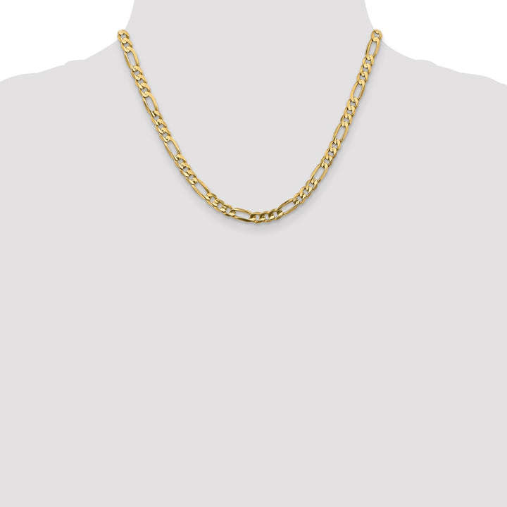 Gold 5.25mm Figaro Chain, 18"