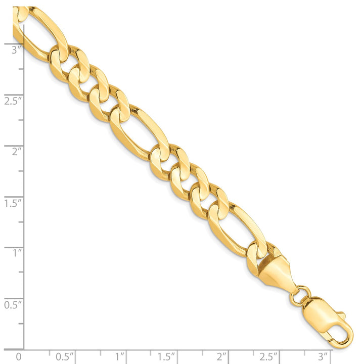 Gold 8.75mm Figaro Chain, 9"