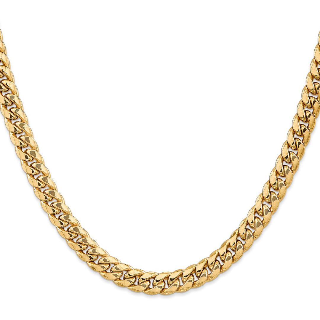 Gold 7.3mm Cuban Chain, 22