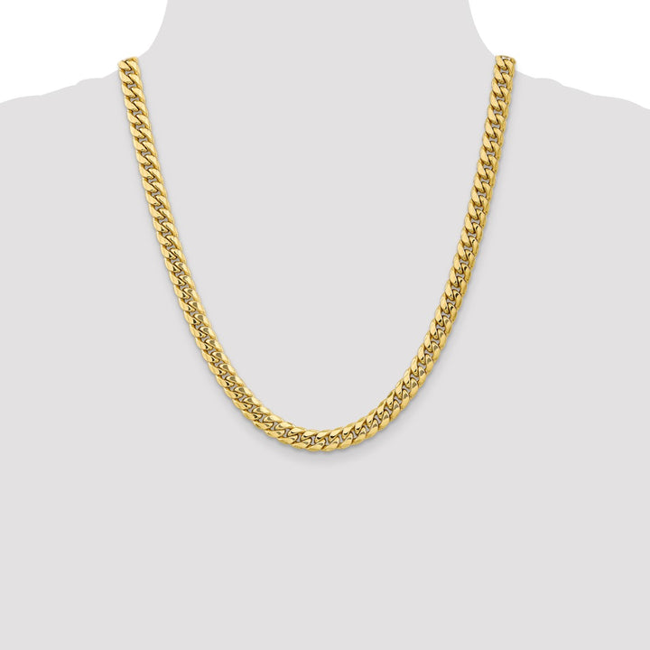Gold 7.3mm Cuban Chain, 22"