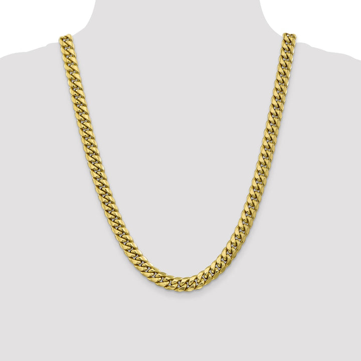 Gold 9.3mm Cuban Chain, 24"