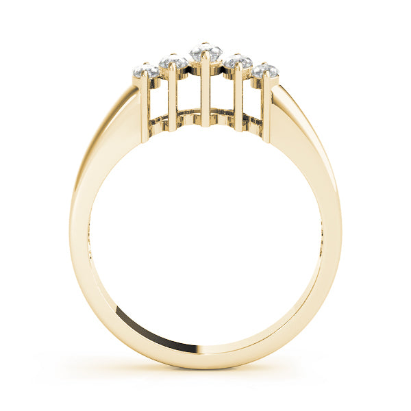 0.50CTW 14K  Gold 5 Stone Marquise Cut Diamond Band