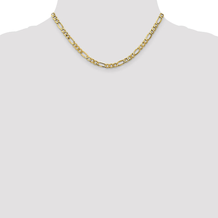 Gold 5.35mm Figaro Chain, 16"