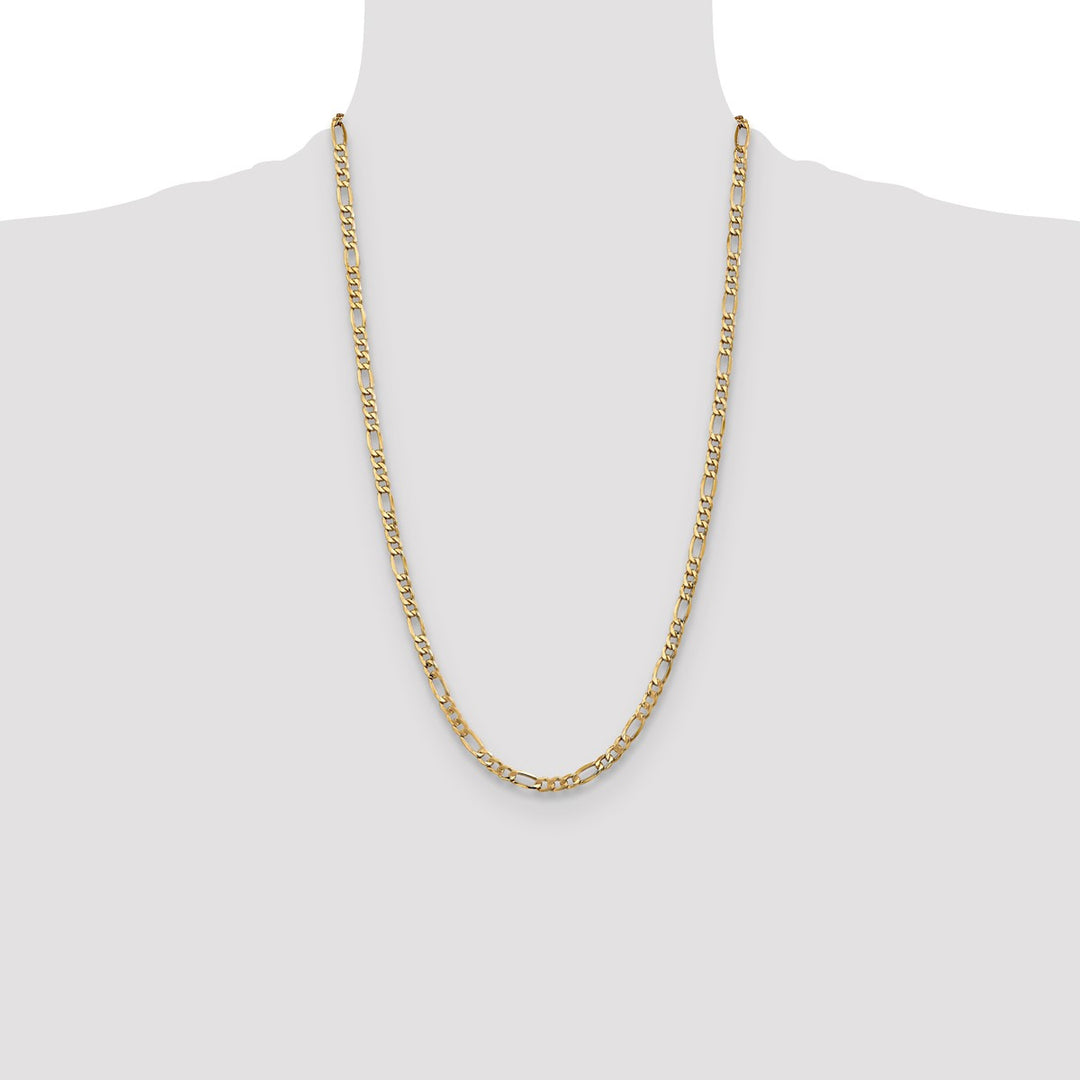 Gold 5.35mm Figaro Chain, 26
