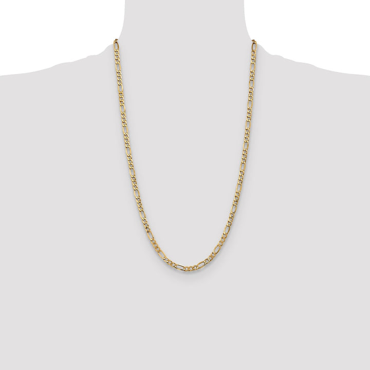 Gold 5.35mm Figaro Chain, 26"