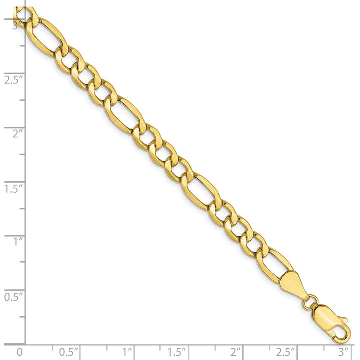 Gold 5.35mm Figaro Chain, 8"