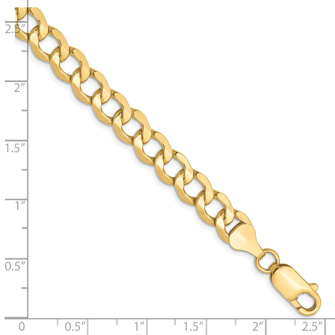 Gold 6.5mm Curb Chain, 8