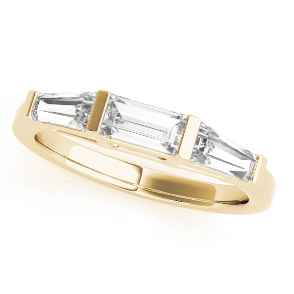 0.50CTW 14K  Gold Baguette Cut Diamonds In a Slim Bar Set Design