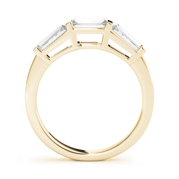 0.50CTW 14K  Gold Baguette Cut Diamonds In a Slim Bar Set Design