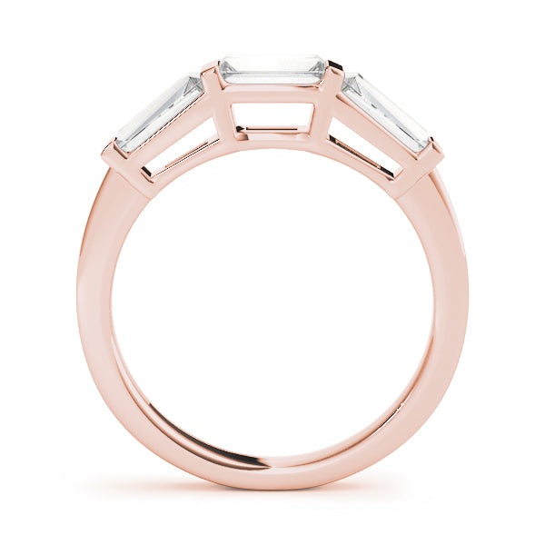 0.50CTW 14K  Gold Baguette Cut Diamonds In a Slim Bar Set Design