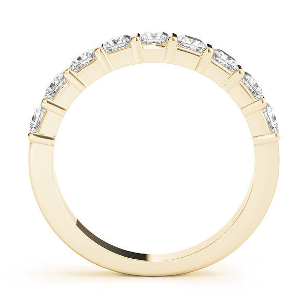 0.50CTW 14K  Gold Princess Cut Bar Set Multi-Stone Diamond Band