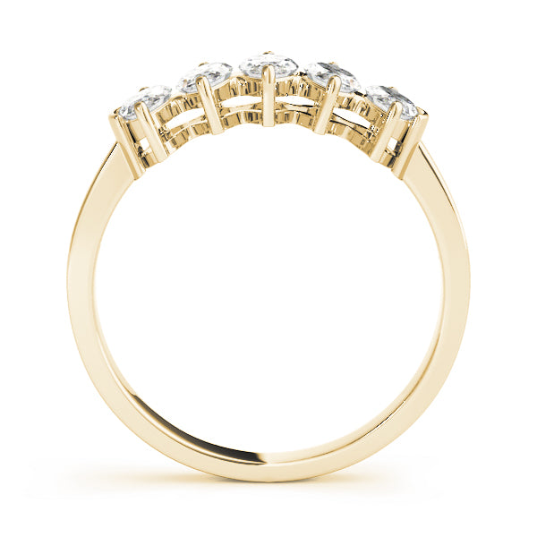 1.00CTW 14K  Gold 5 Stone Marquise Cut Diamond Band