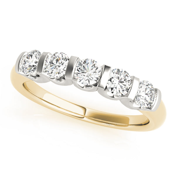 0.50CTW 14K  Gold Round Brilliant Cut Diamond Band