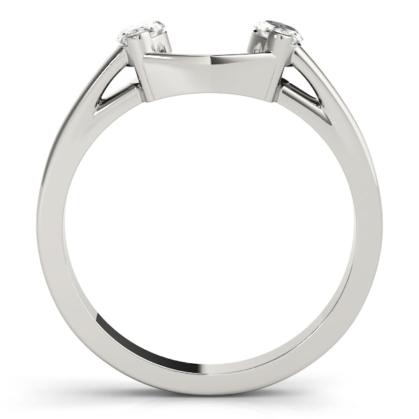 14K Gold Marquise Diamond Wrap Around Jacket Style Matching Band