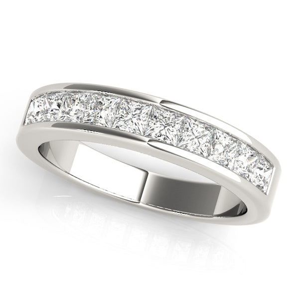 0.25CTW 14K Gold Diamond Band Channel Set With Princess Cut Diamonds