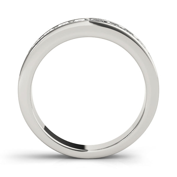 0.25CTW 14K Gold Diamond Band Channel Set With Princess Cut Diamonds