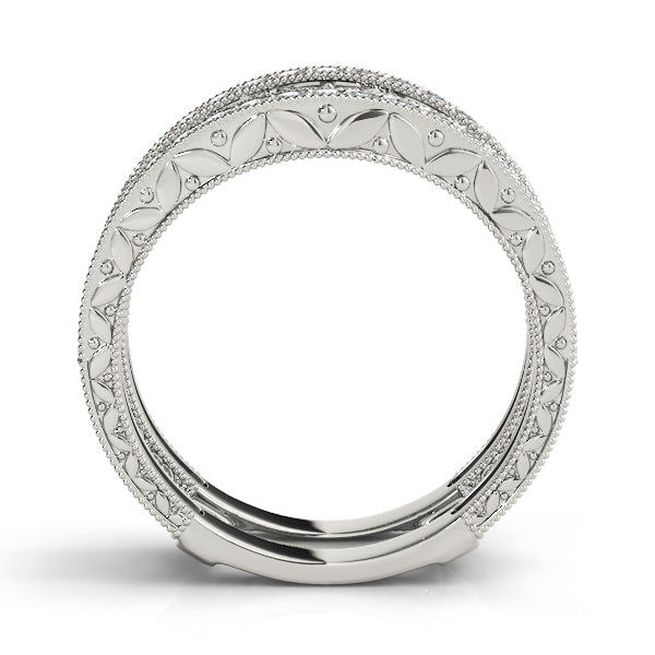 0.40CTW 14K Gold Diamond Ring Jacket Double Band Design