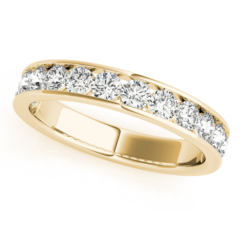 1.00CTW 14K Gold Round Brilliant Cut Channel Diamond Band