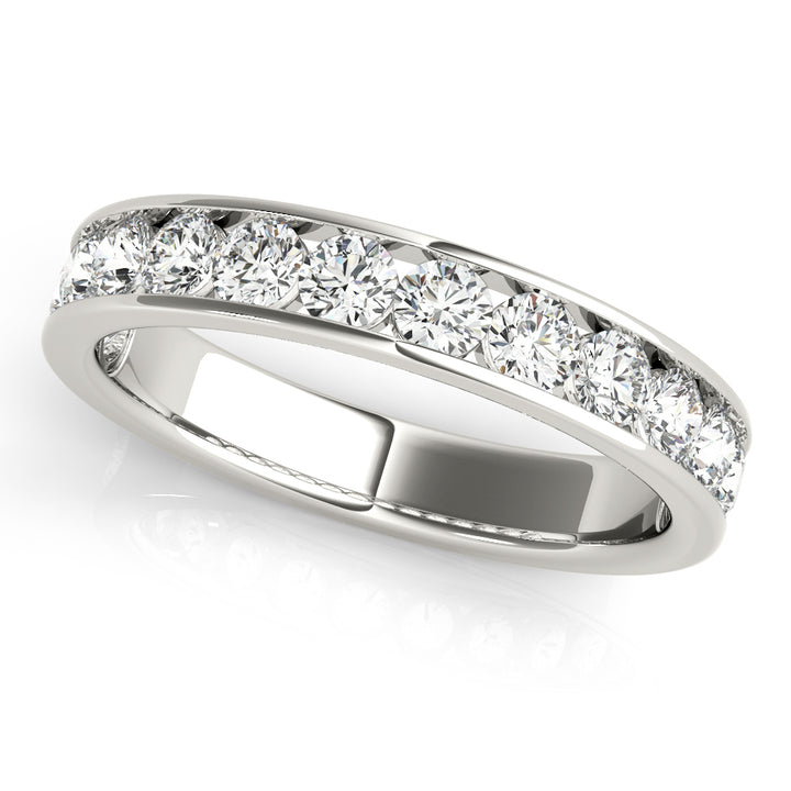1.00CTW 14K Gold Round Brilliant Cut Channel Diamond Band