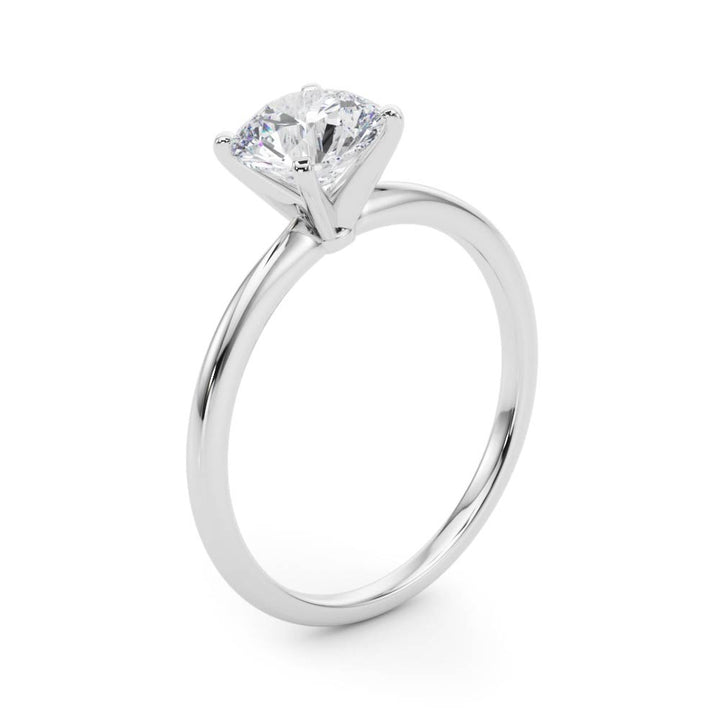 0.50CT Traditional 14K t. Slim Mount Design Round Brilliant Solitaire