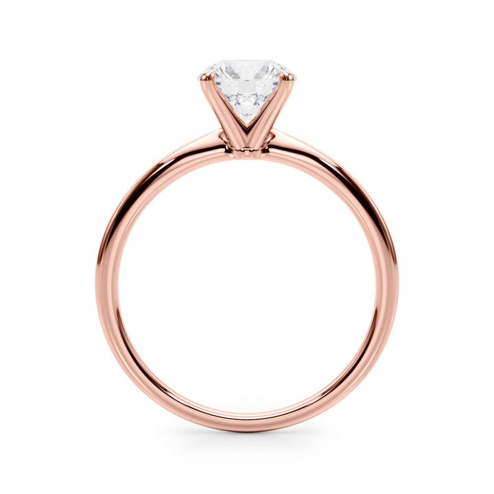 0.50CT Traditional 14K t. Slim Mount Design Round Brilliant Solitaire - View 5