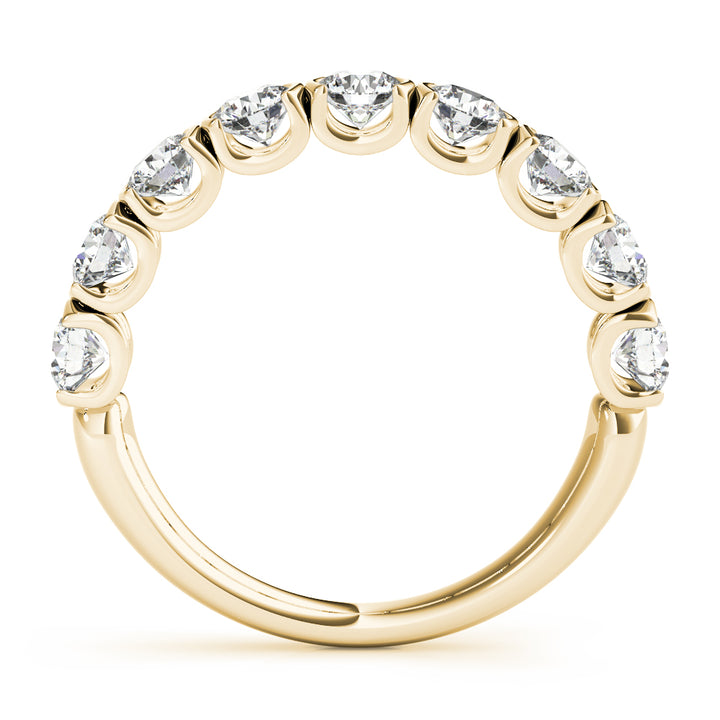 0.75CTW 14K  Gold Round Brilliant Cut Multi Stone Diamond Band