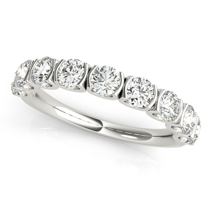 0.75CTW 14K  Gold Round Brilliant Cut Multi Stone Diamond Band