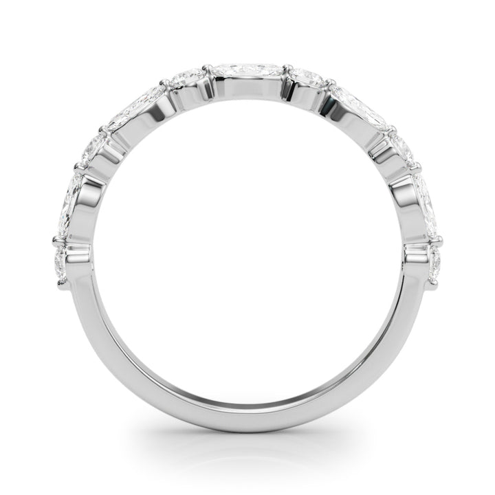 0.50CTW 14K  Gold Marquise Diamond Band in A Slim Gold Design