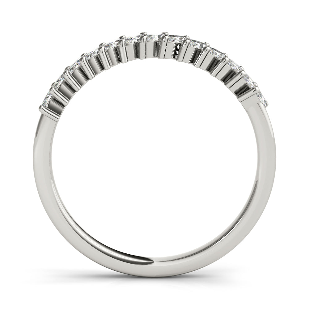 0.40CTW 14K  Gold Angle Set Multi Stone Marquise Cut Diamond Band