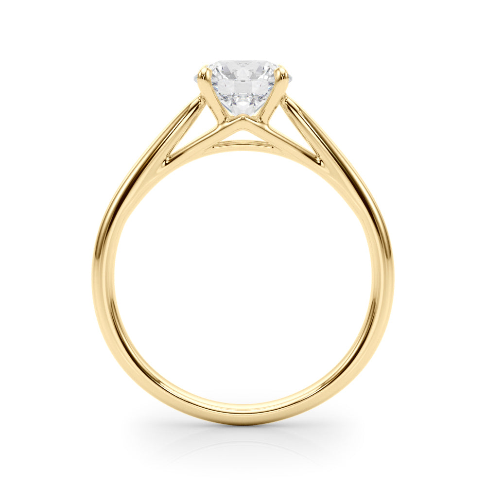 1.00CT 14K Round Brilliant Diamond Slim Design Solitaire Engagement Ring