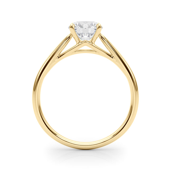 1.00CT 14K Round Brilliant Diamond Slim Design Solitaire Engagement Ring