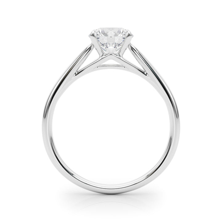 1.00CT 14K Round Brilliant Diamond Slim Design Solitaire Engagement Ring