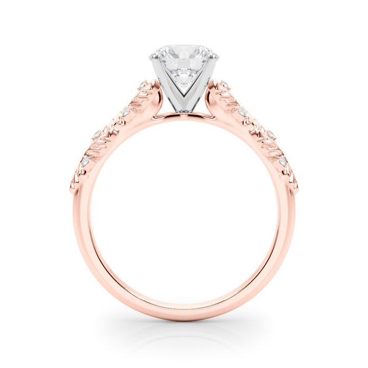 1.00CT 14K Unique Leaf Vine Inspired Diamond Ring Design