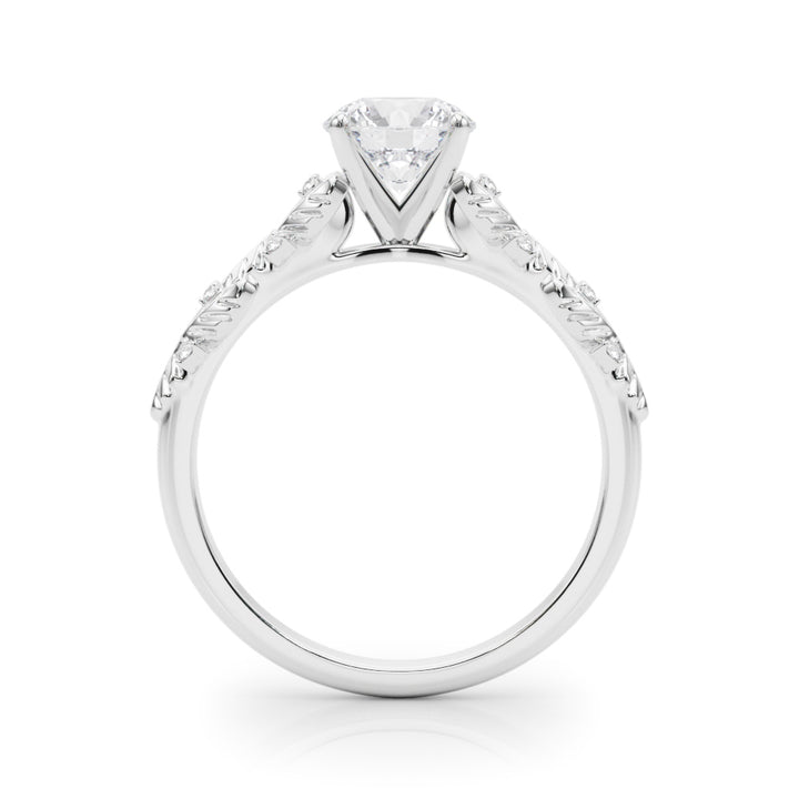 1.00CT 14K Unique Leaf Vine Inspired Diamond Ring Design