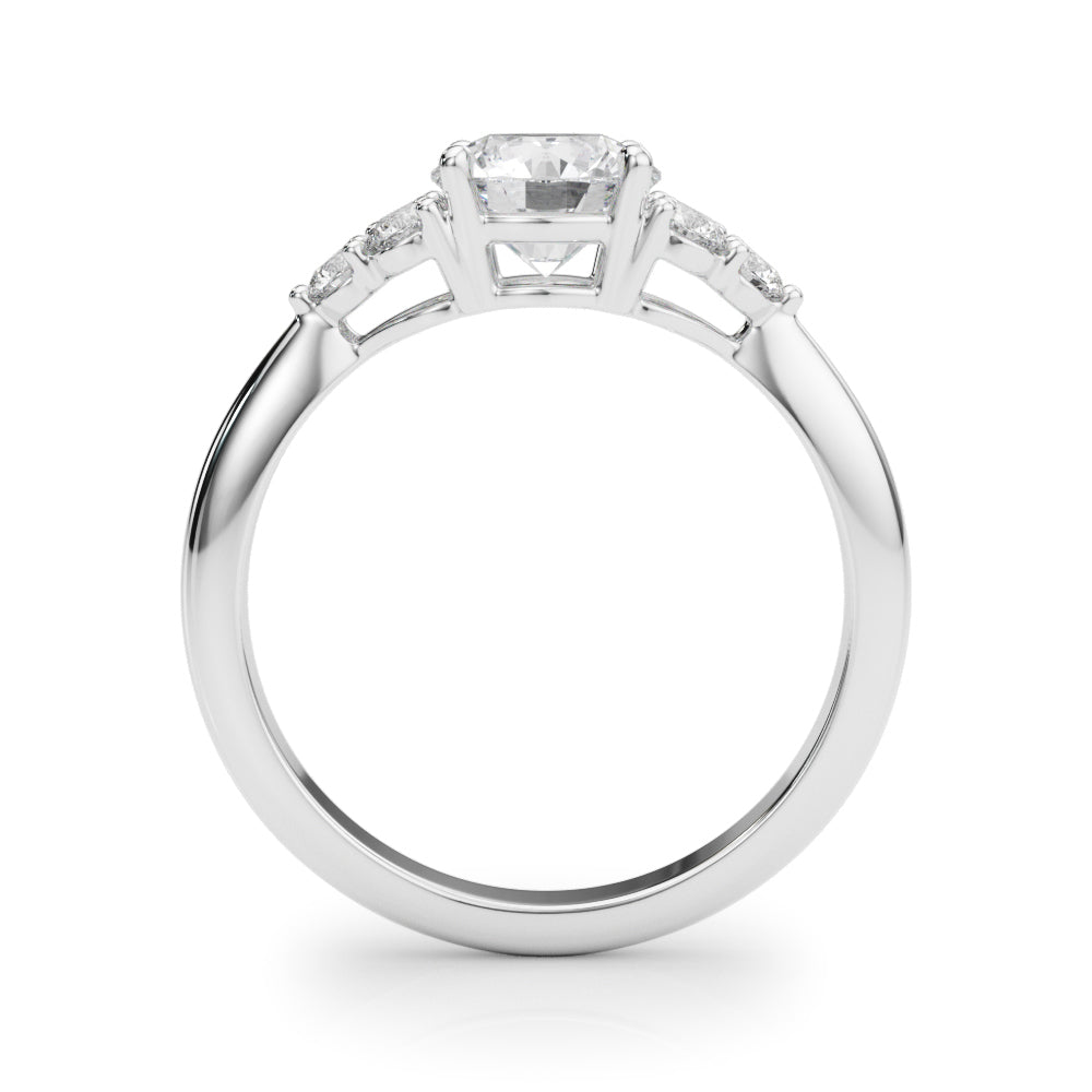 0.50CT 14K  Round Brilliant Multi Stone Low Set Diamond Ring Design - View 1