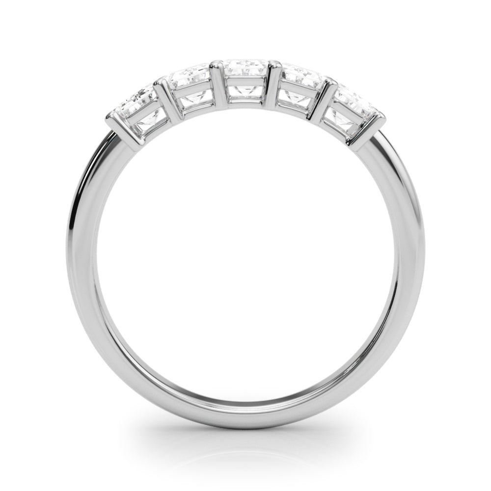 1.00CTW 14K  Gold 5 Stone Emerald Cut Diamond Band