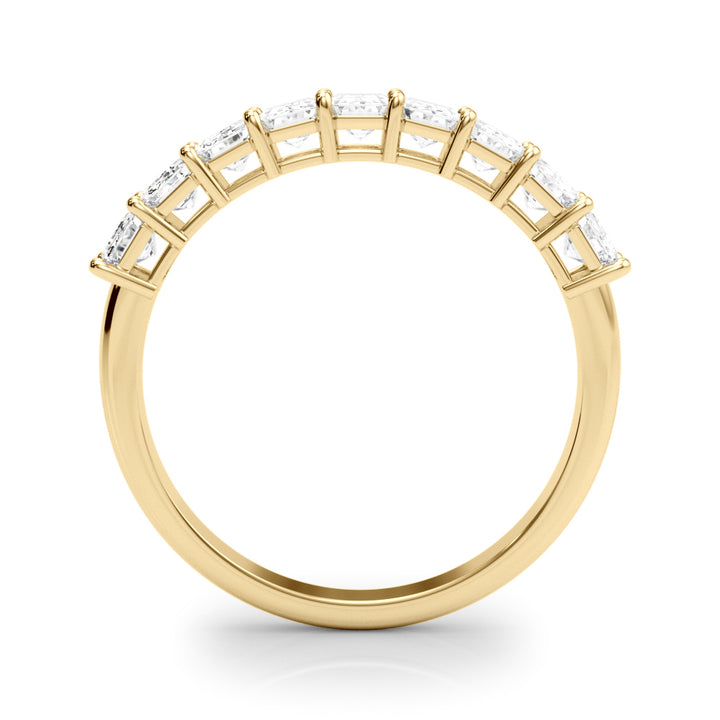 1.00CTW 14K  Gold 9 Stone Emerald Cut Diamond Band